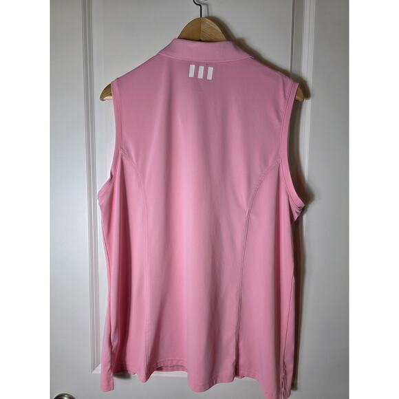 ADIDAS Pink Active Outdoor Sleeveless Golf Tennis Pickleball Top SZ 2XL - Picture 2 of 7